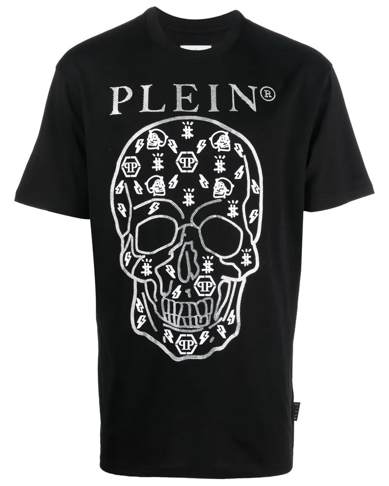 Philipp Plein T-Shirt mit Logo-Print - Schwarz Schwarz