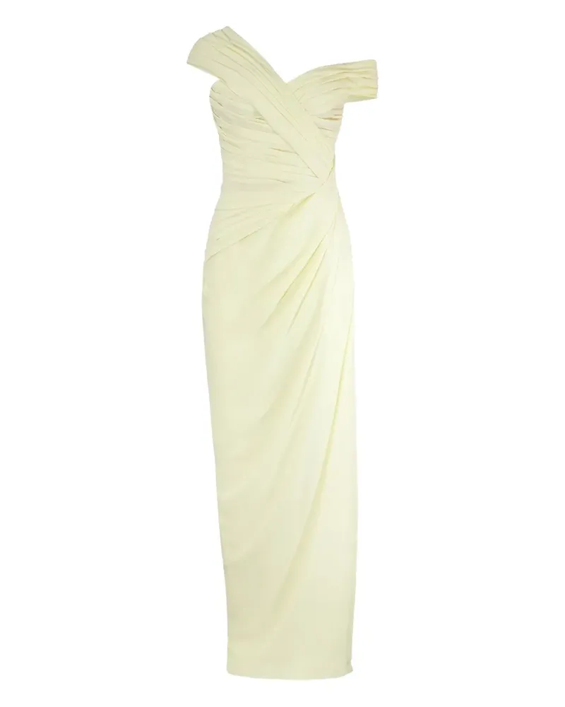 Monique Lhuillier off-shoulder maxi dress - Gelb Gelb