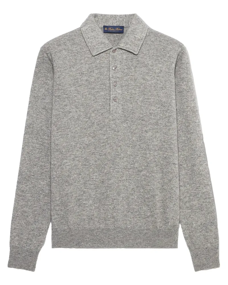 Brooks Brothers Gestricktes Poloshirt - Grau Grau