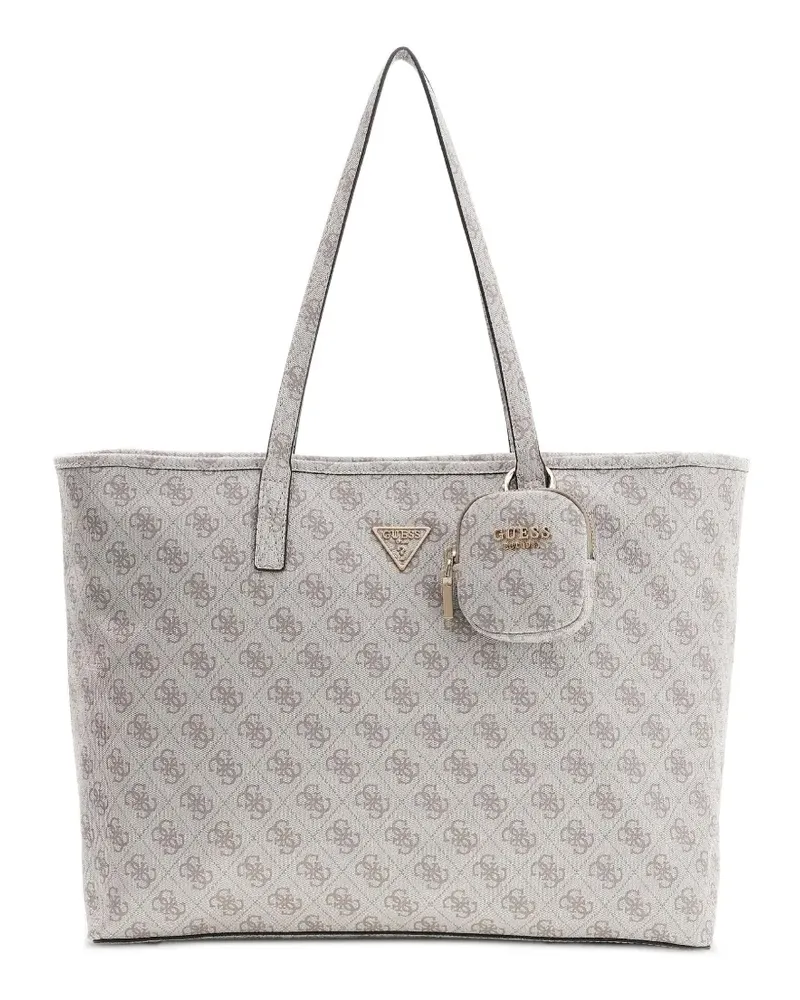 Guess Power Play Schultertasche mit Monogramm - Nude Nude