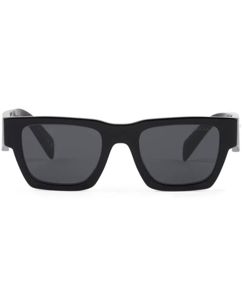 Prada Eckige Symbole Sonnenbrille - Schwarz Schwarz