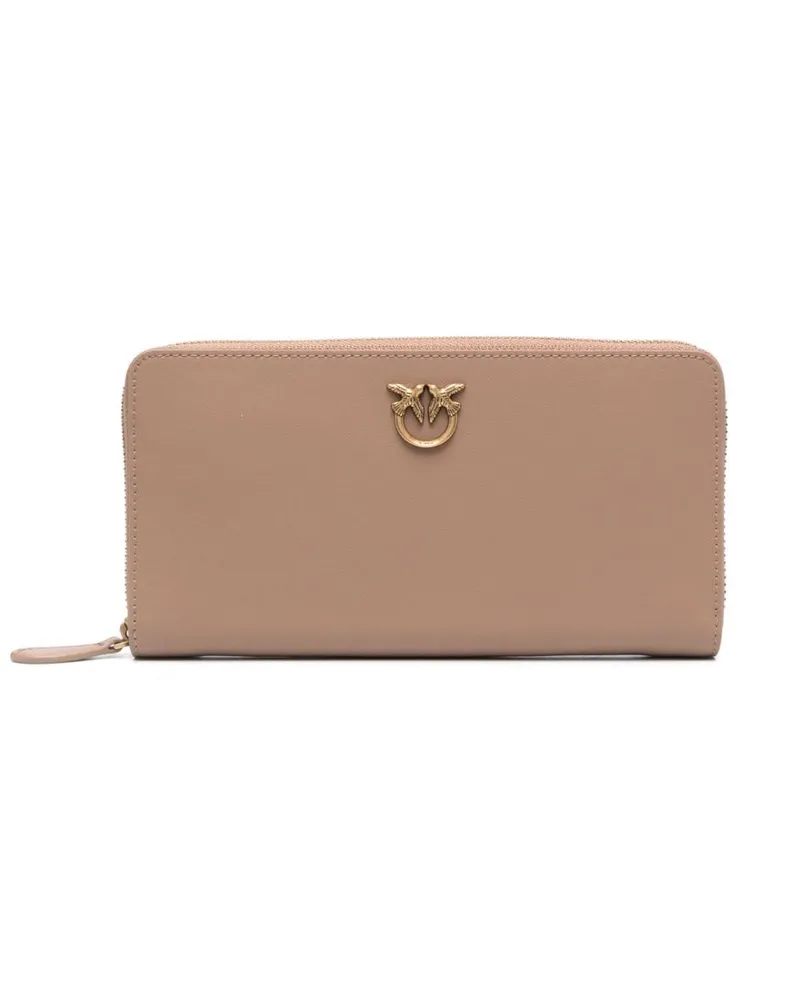 Pinko Portemonnaie mit Logo-Schild - Nude Nude