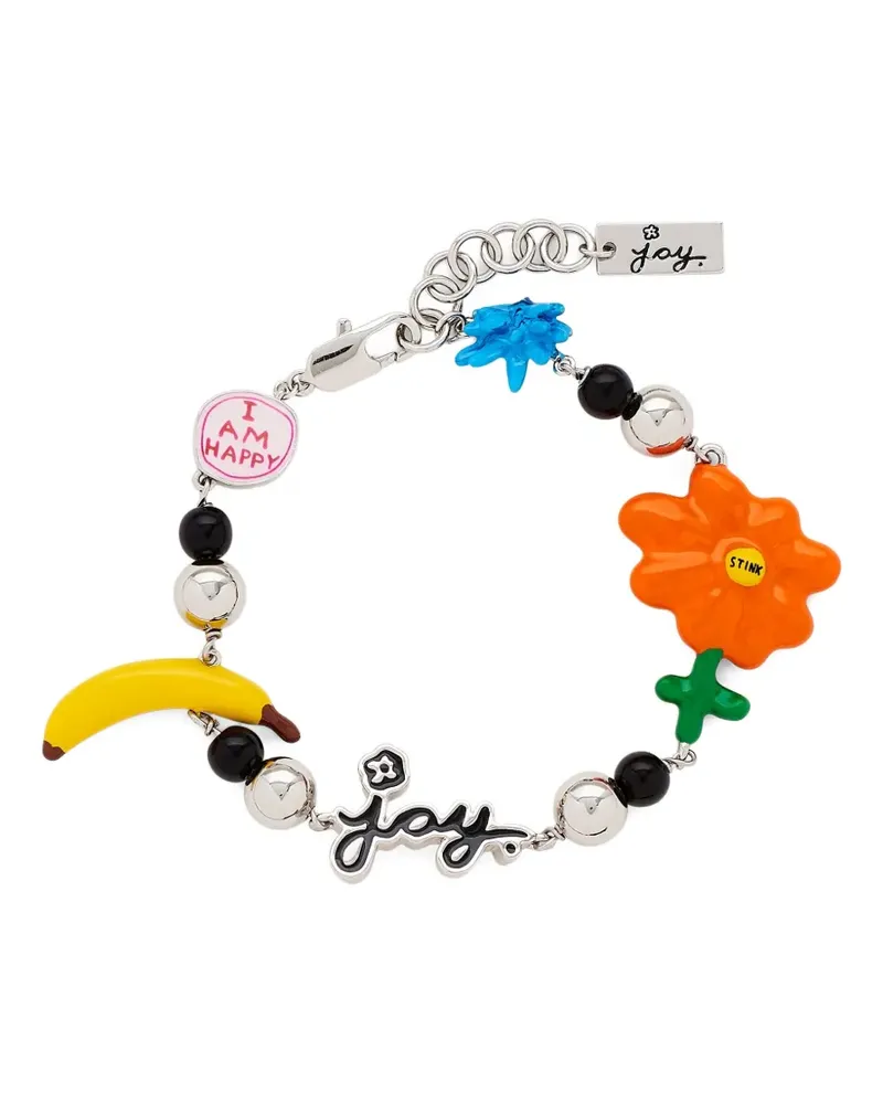 Marc Jacobs x David Shrigley Joy Flower Station Armband - Silber Silber