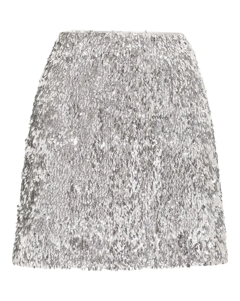 Dolce & Gabbana Minirock mit Pailletten - Silber Silber