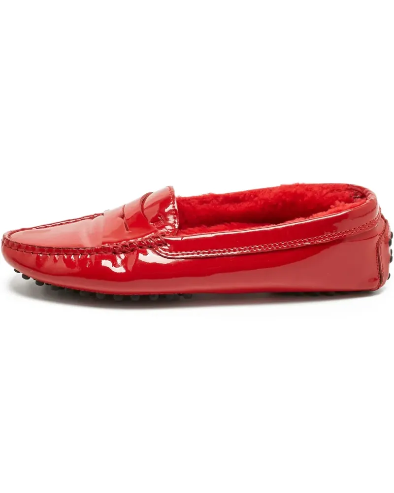TOD'S x Ferrari Loafer aus Lackleder - Rot Rot