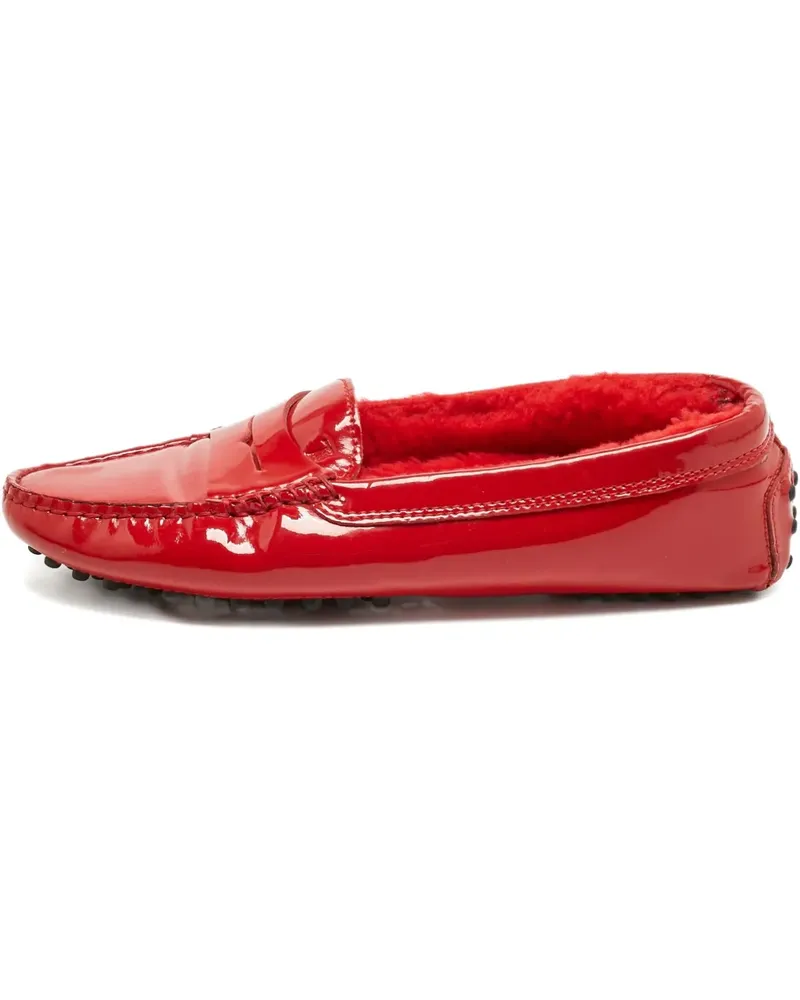 TOD'S x Ferrari Loafer aus Lackleder - Rot Rot
