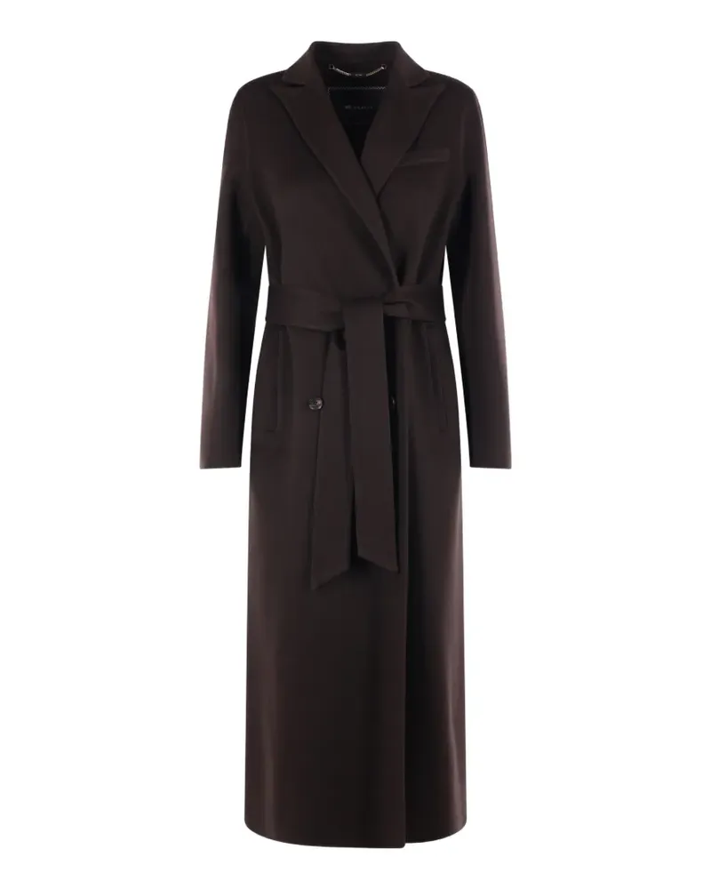 Kiton belted double-breasted coat - Braun Braun
