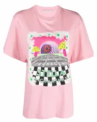 Stella McCartney T-Shirt mit grafischem Print Rosa