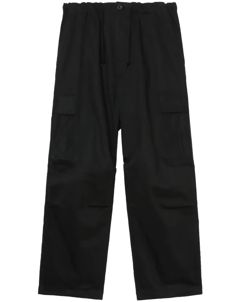 Comme des Garçons Cargohose mit weitem Bein - Schwarz Schwarz