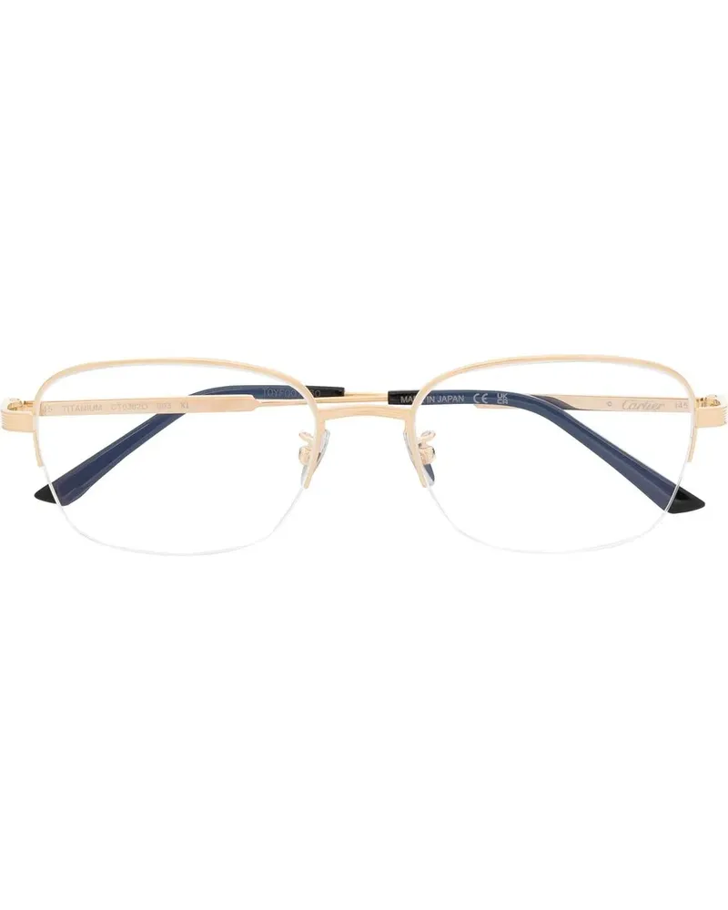 Cartier Brille mit eckigem Gestell - Gold Gold
