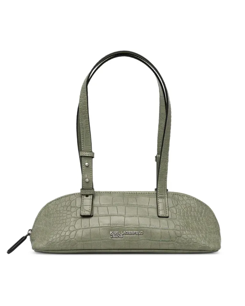 Karl Lagerfeld East-West Tasche mit Kroko-Effekt - Grün Grün