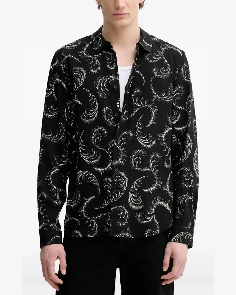 The Kooples Hemd mit Paisleymuster - Schwarz Schwarz