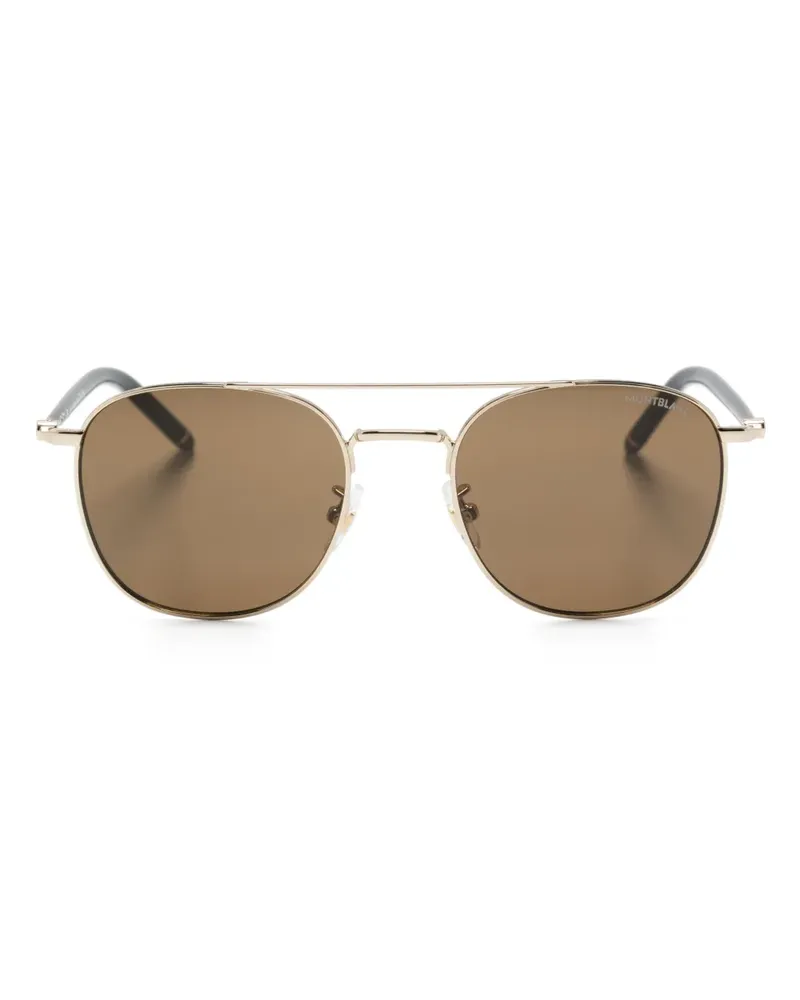 Montblanc Pilotenbrille mit eckigem Gestell - Grau Grau