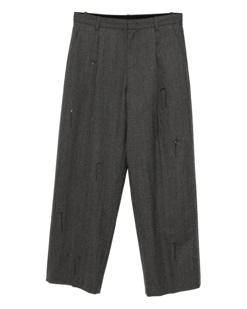 JNBY Straight-Leg-Hose mit Ziernaht - Grau Grau