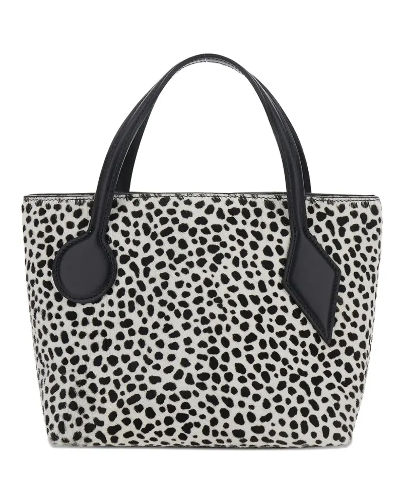LITTLE LIFFNER Mini Tote Bag mit Dalmatiner-Print - Schwarz Schwarz