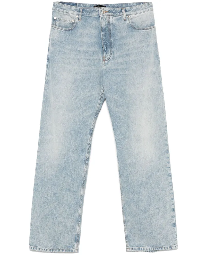 Balenciaga Jeans mit weitem Bein - Blau Blau
