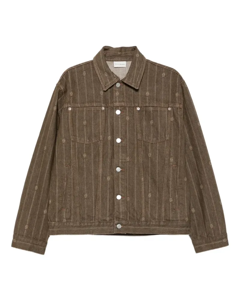 Drôle de Monsieur Jeansjacke mit Logo-Monogramm - Braun Braun
