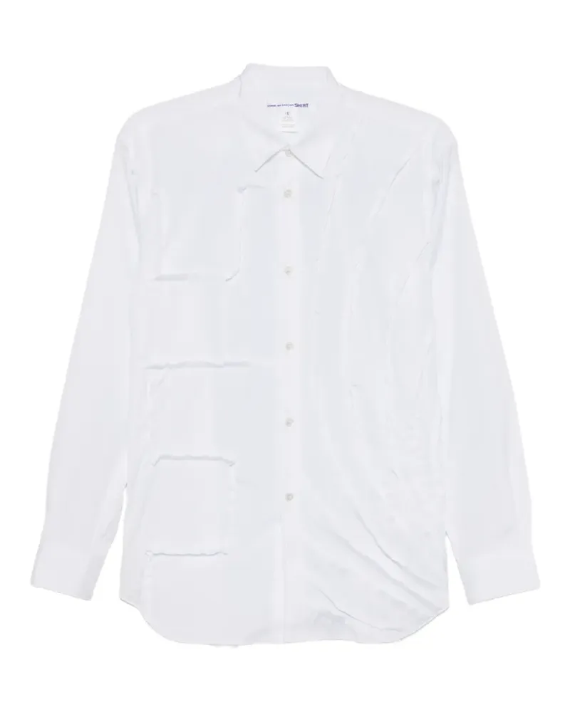 Comme des Garçons long-sleeve button-down cotton shirt - Weiß Weiß