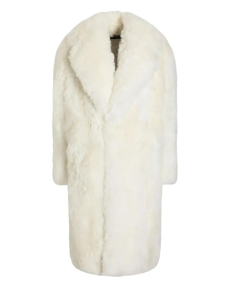 Dolce & Gabbana faux-fur coat - Weiß Weiß