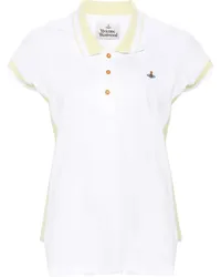 Vivienne Westwood Poloshirt mit Orb-Stickerei Weiß