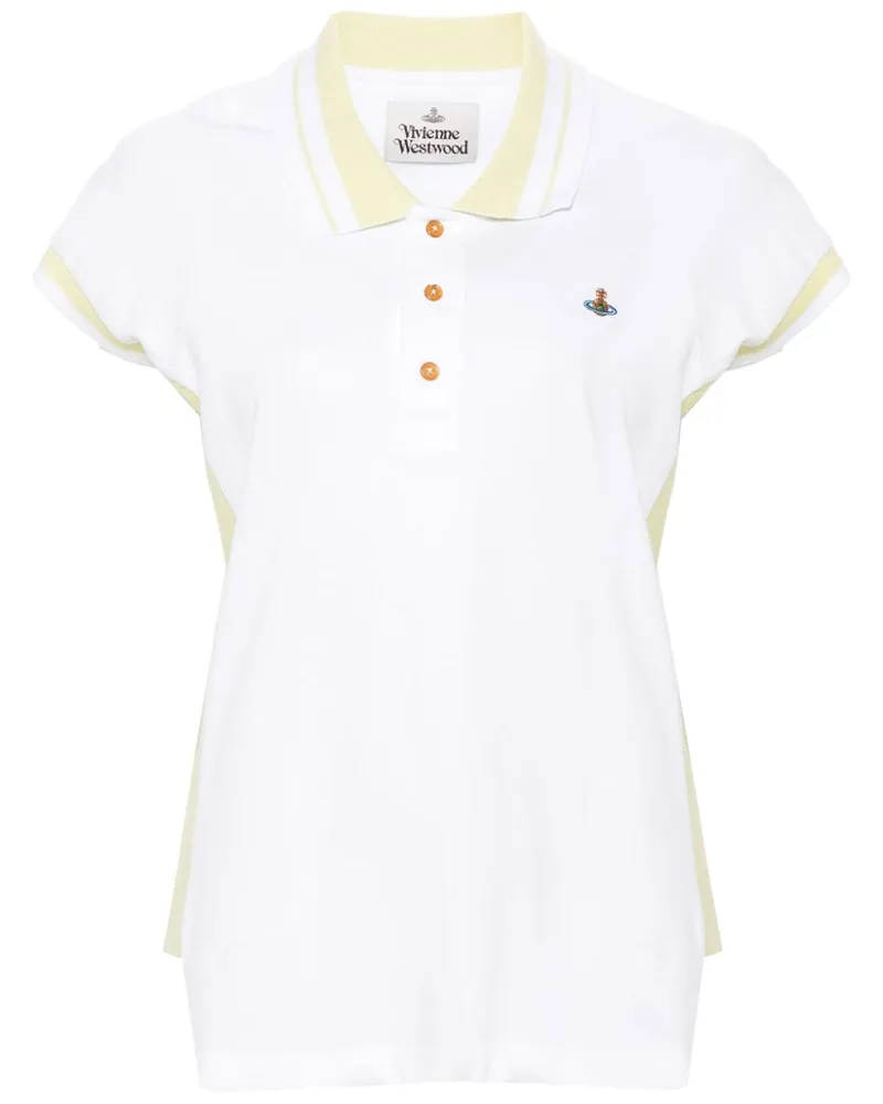 Vivienne Westwood Poloshirt mit Orb-Stickerei Weiß