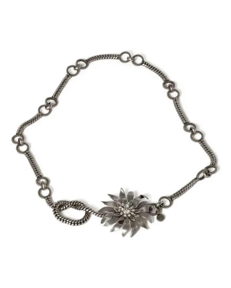Miu Miu Gürtel mit Kristallen - Silber Silber