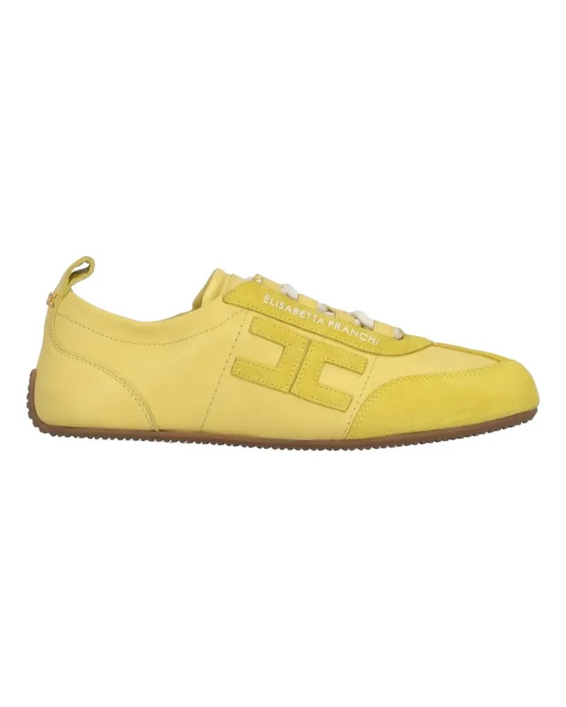 Elisabetta Franchi logo-patch panelled sneakers - Gelb Gelb