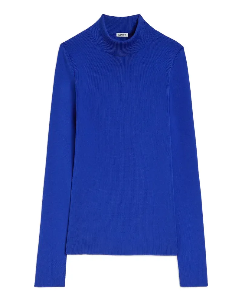 Jil Sander Pullover mit Stehkragen - Blau Blau