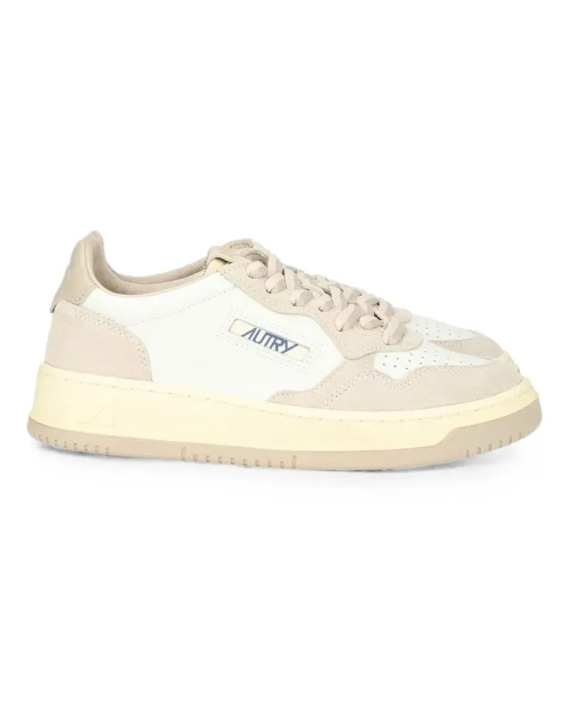 AUTRY Medalist low sneakers in feather gray and lamb leather and suede - Weiß Weiß
