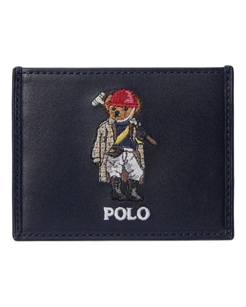 Ralph Lauren Kartenetui mit Bärenstickerei - Blau Blau