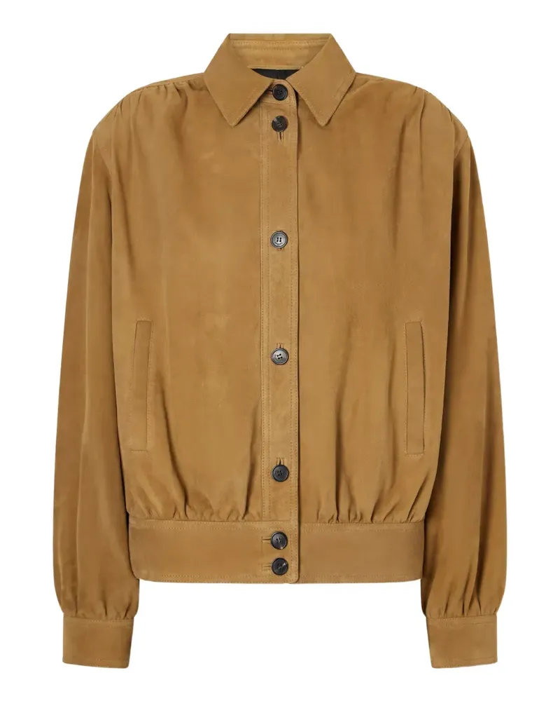 Saint Laurent Jacke aus Wildleder - Nude Nude