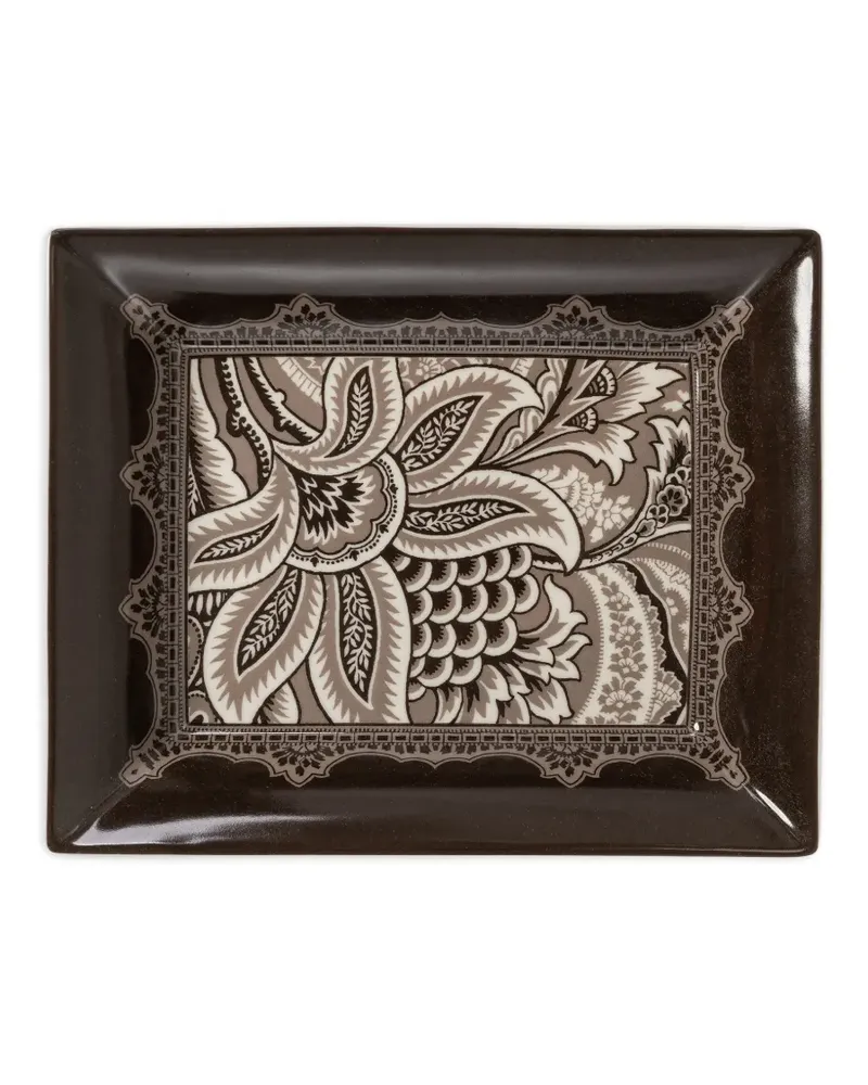 Etro Dekoobjekt mit Blumen-Print - Braun Braun