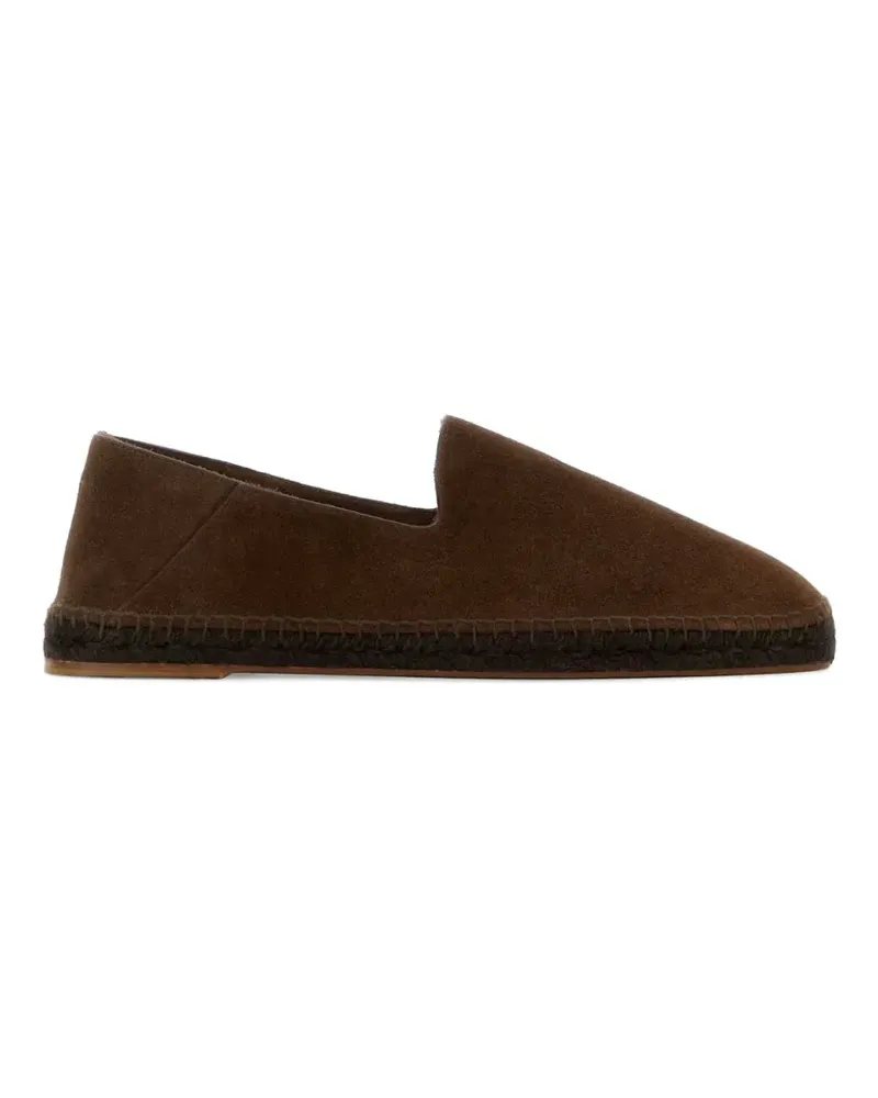 Castañer Peter round-toe suede espadrille - Braun Braun