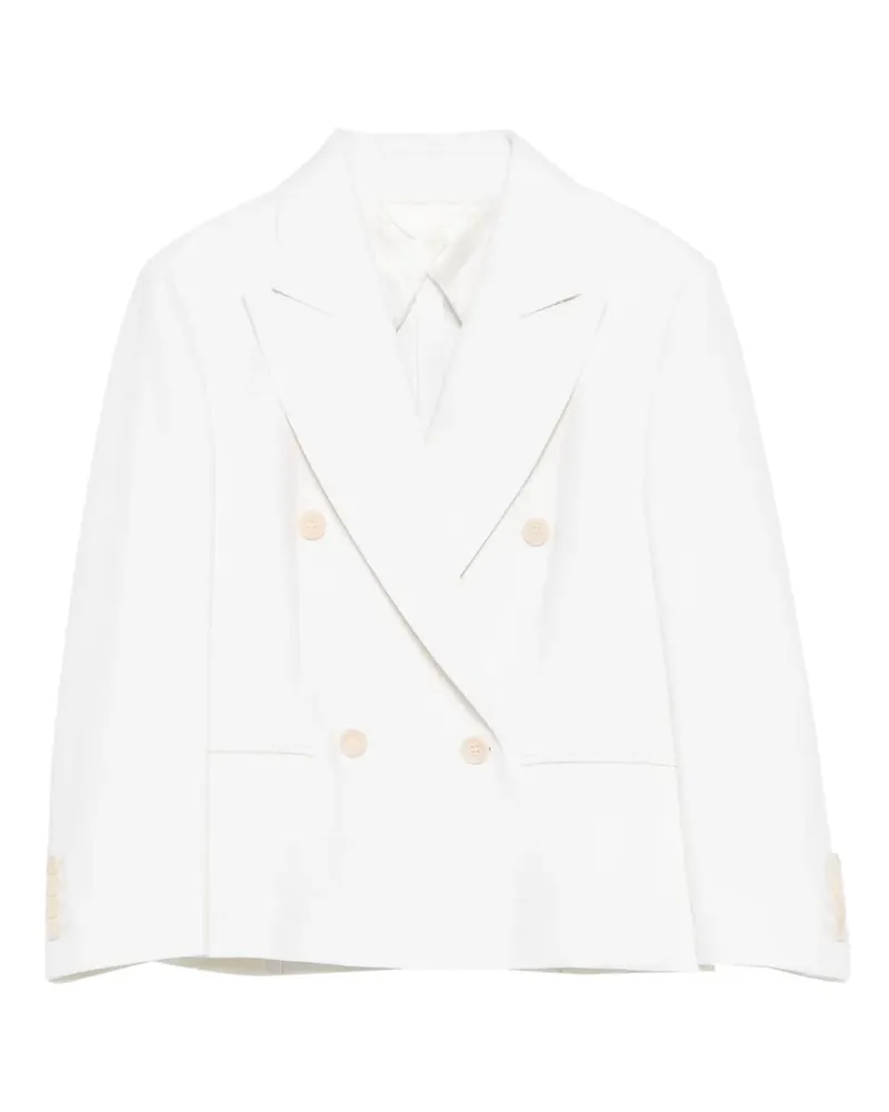 Max Mara Doppelreihiges Sakko - Weiß Weiß