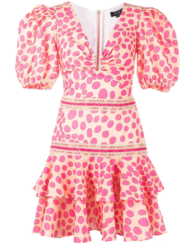 Pat Bo Gepunktetes Minikleid - Rosa Rosa