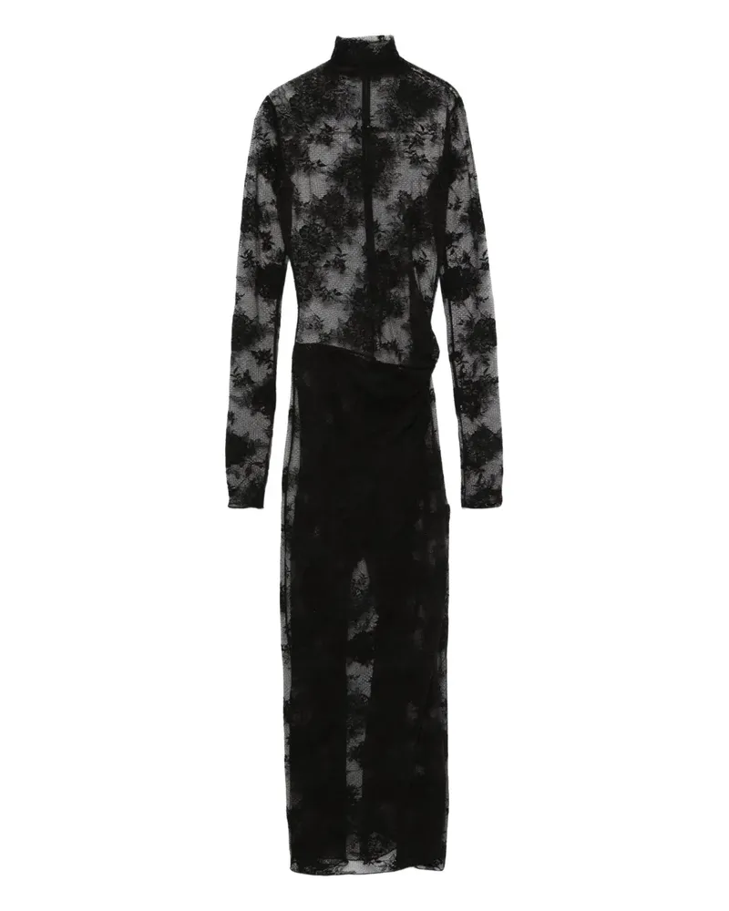 ANDAMANE Langärmliges Spitzenkleid - Schwarz Schwarz