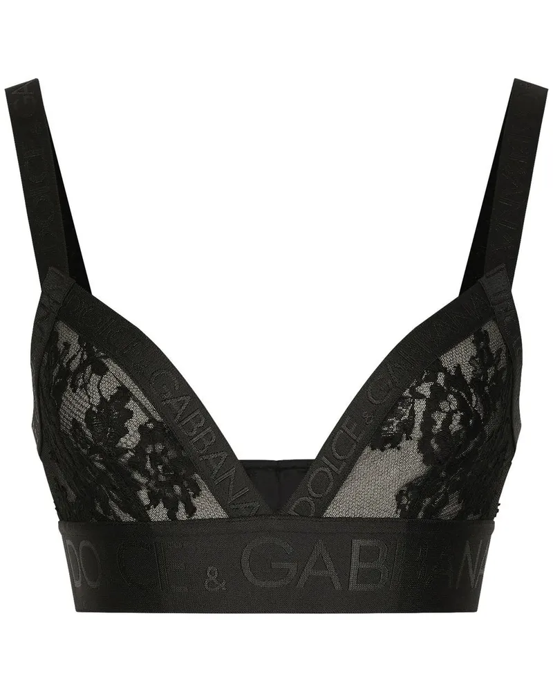 Dolce & Gabbana Triangel-BH aus Spitze - Schwarz Schwarz
