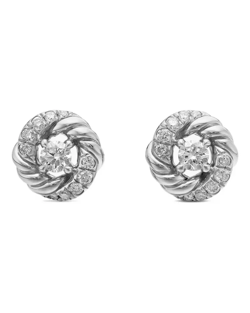 David Yurman Petite Infinity Ohrstecker mit Diamant 7,8mm - Silber Silber