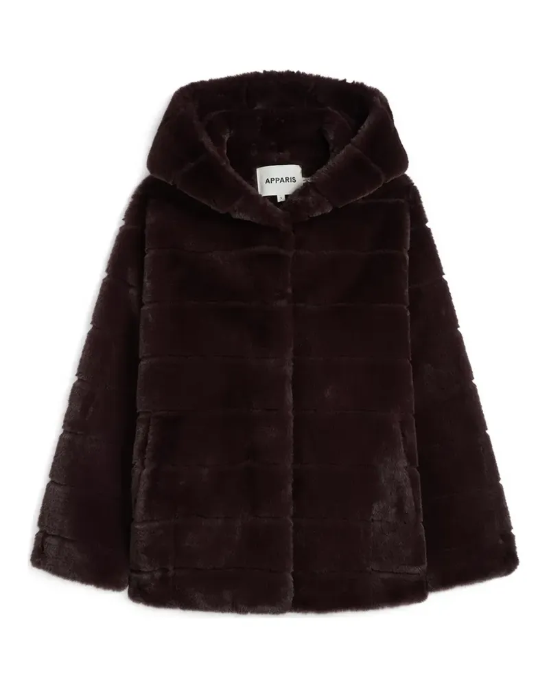 APPARIS Goldy faux-fur hooded coat - Rot Rot