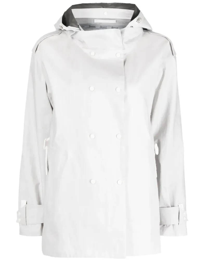 Herno Doppelreihige Regenjacke - Grau Grau
