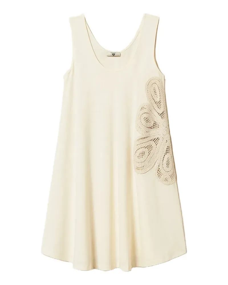 Twin-Set crochet-appliqué dress - Weiß Weiß