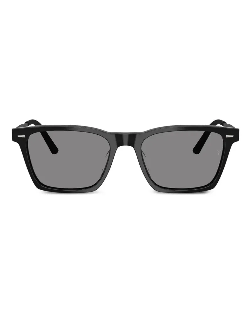 Oliver Peoples Sonnenbrille mit eckigem Gestell - Schwarz Schwarz