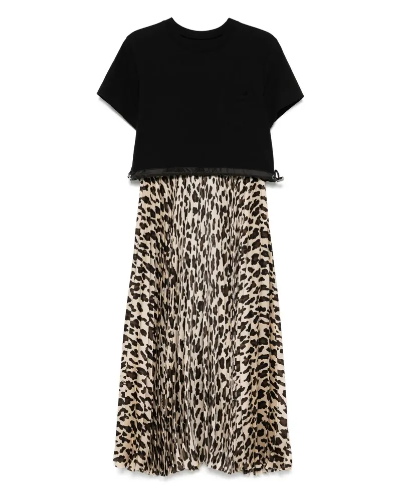 Sacai Midikleid im Layering-Look - Nude Nude