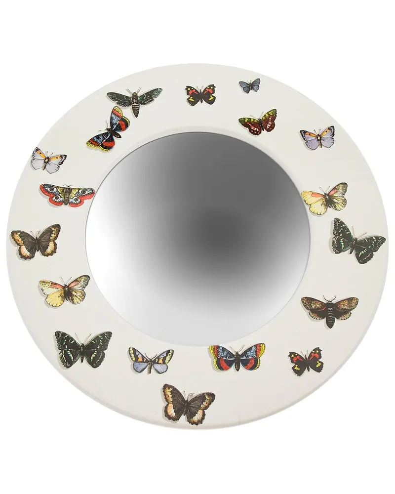 Fornasetti Spiegel mit Schmetterling-Motiven Weiß