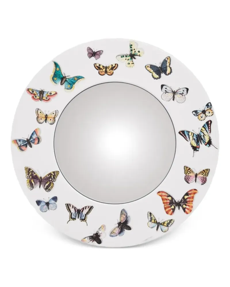 Fornasetti Spiegel mit Schmetterling-Motiven - Weiß Weiß