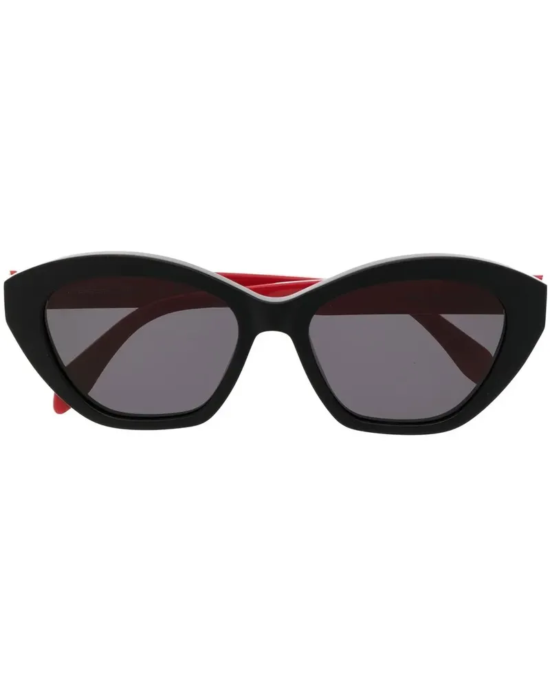 Alexander McQueen Sonnenbrille mit Cat-Eye-Gestell - Schwarz Schwarz