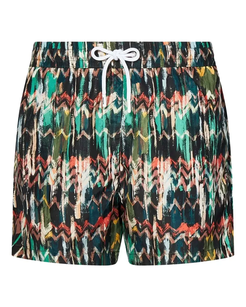 Missoni Badeshorts mit Zickzackmuster - Grün Grün