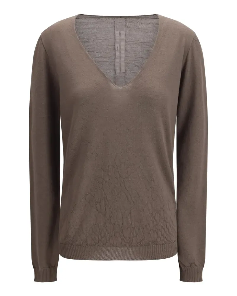 Rick Owens V-neck sweater - Braun Braun