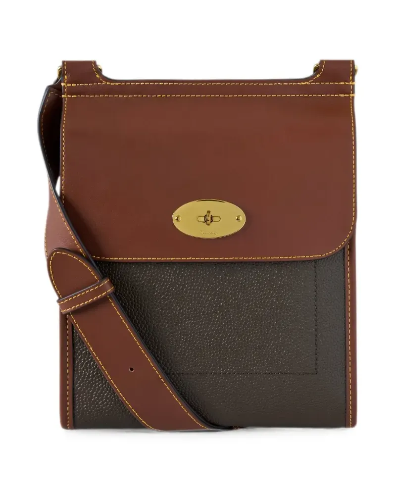 Mulberry Antony Kuriertasche mit gekörnter Struktur - Braun Braun