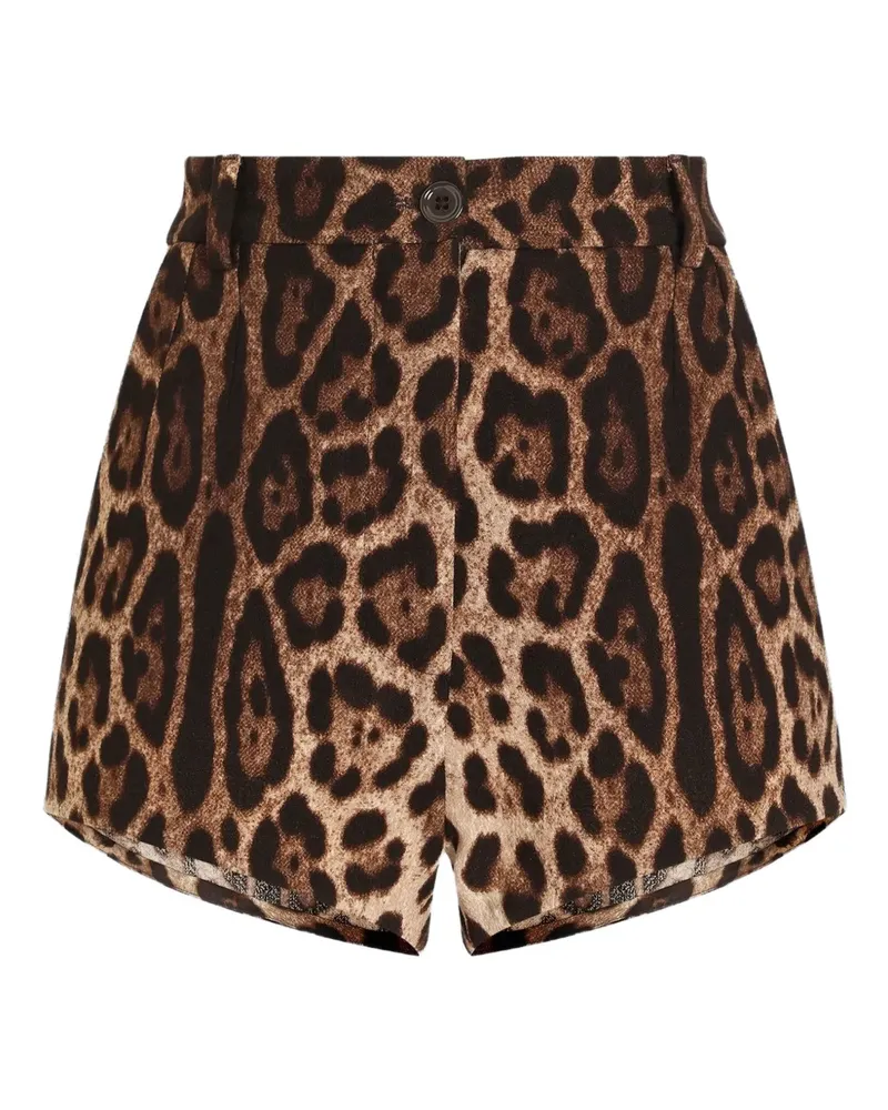 Dolce & Gabbana Shorts mit Leoparden-Print - Braun Braun